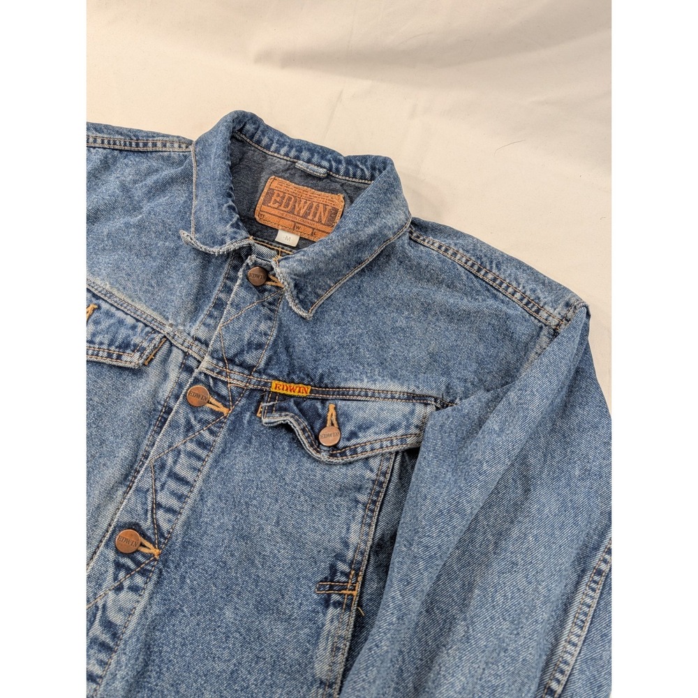 EDWIN 3344 Vintage Denim Jacket Indigo Blue Mens Size M‎ Japan Heavyweight